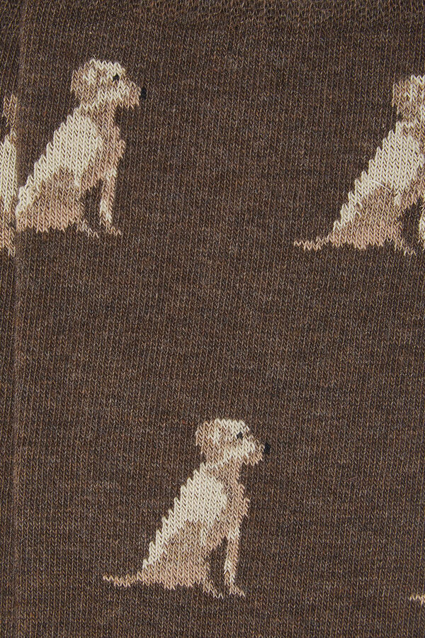 Kiff-Kiff Meia masculina de meia regular castanho