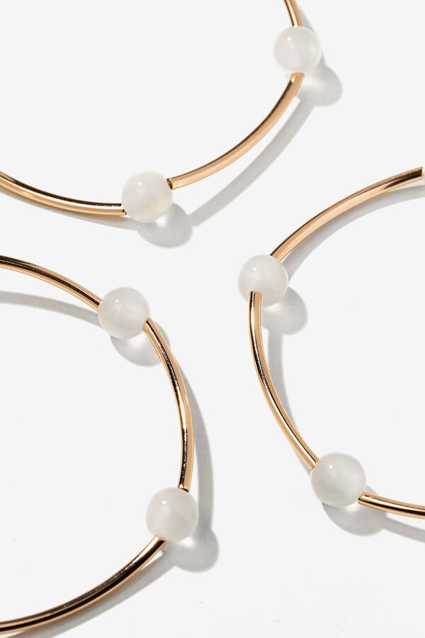 Vilanova Pack de pulseras de abalorios combinados amarillo