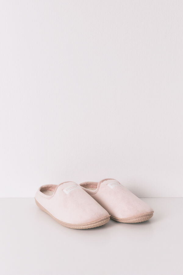 Women'secret Chinelos de quarto de velour rosa rosa