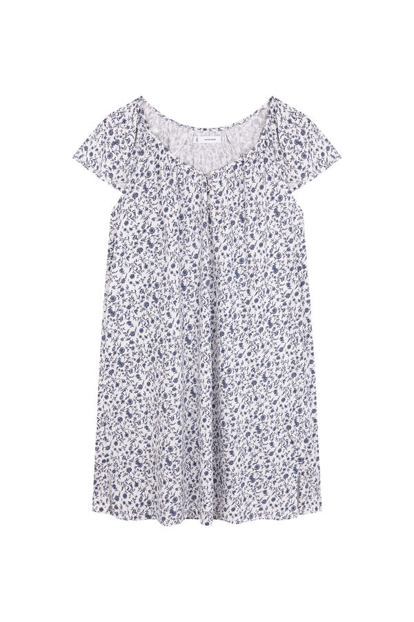 Women'secret Camisón corto flores kaki oscuro kaki