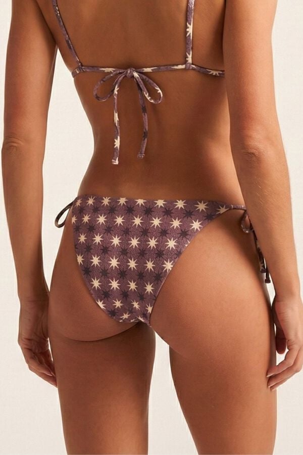 Robin Cueca de biqu&iacute;ni la&ccedil;o cl&aacute;ssica Stella estampado