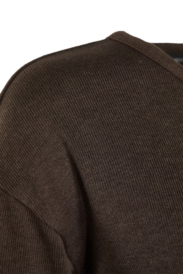 Trendyol Conjunto de pijama canelado marrom  cru