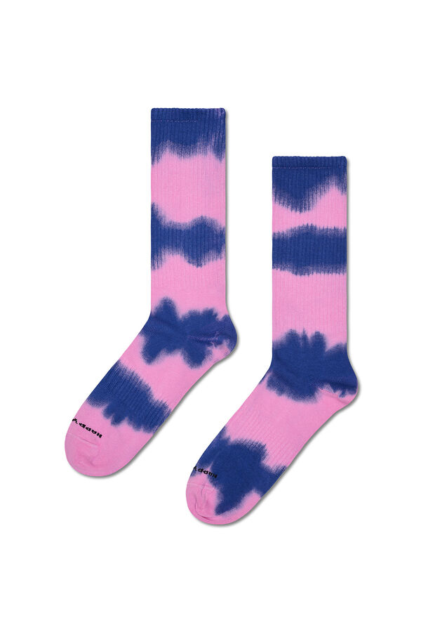 Happy Socks Meia tie-dye branco