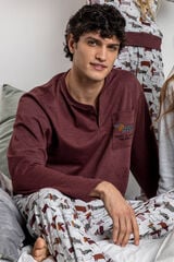 Admas Dog Home F Pijama de Carcela Masculino castanho