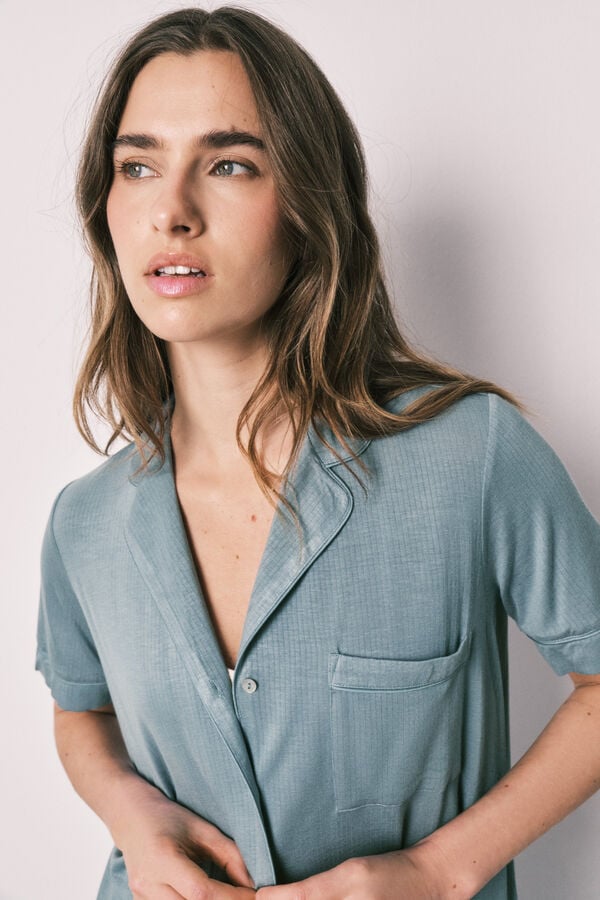 Women'secret Pijama camiseiro capri soft touch azul azul