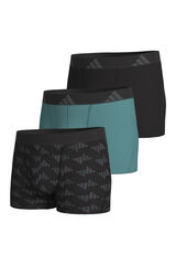 Adidas Pacote com 3 boxers de algodão Active Flex cinzento