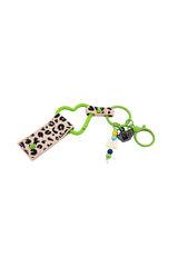 Mr. Wonderful Llavero con charms - Animal print topos estampado