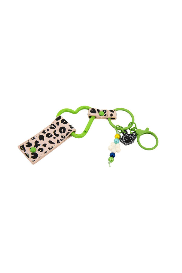 Mr. Wonderful Llavero con charms - Animal print topos estampado