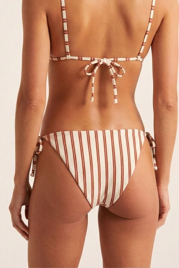 Robin Cueca de biqu&iacute;ni la&ccedil;o cl&aacute;ssica Mandorla estampado