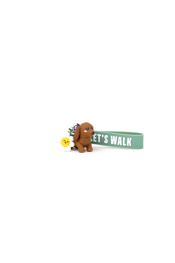 Mr. Wonderful Llavero con colgante Perro salchicha - Let&rsquo;s walk estampado