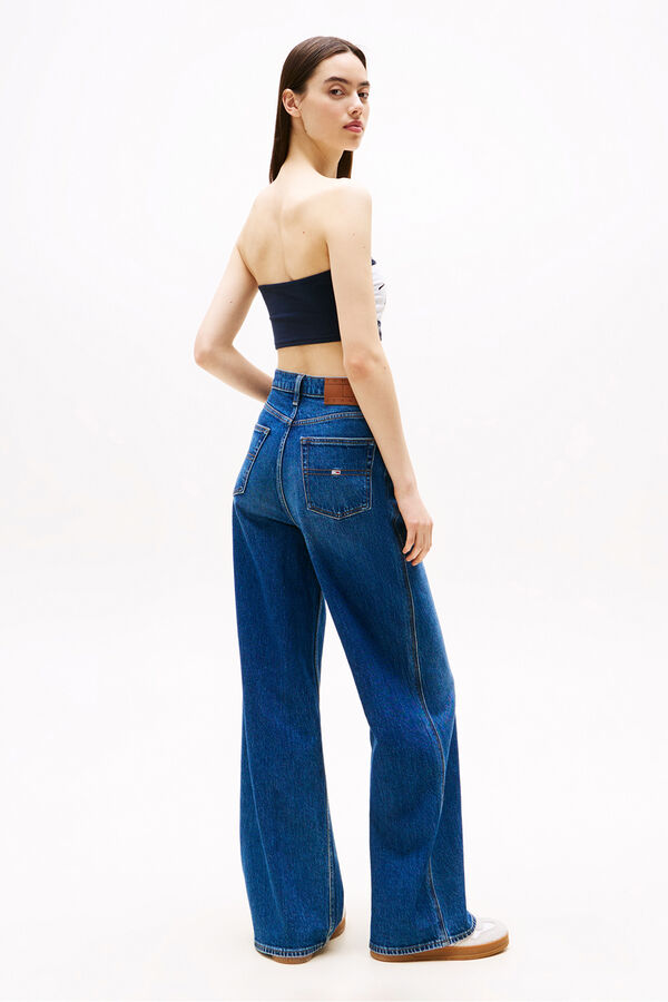 Tommy Hilfiger Top biqu&iacute;ni bandeau estampado bandeira Tommy Hilfiger azul