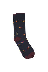 Kiff-Kiff Meia masculina de meia regular azul