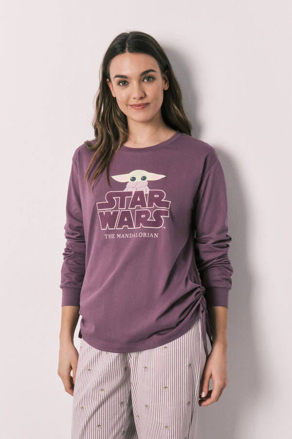 Women'secret Pijama comprido Grogu em algod&atilde;o rosa