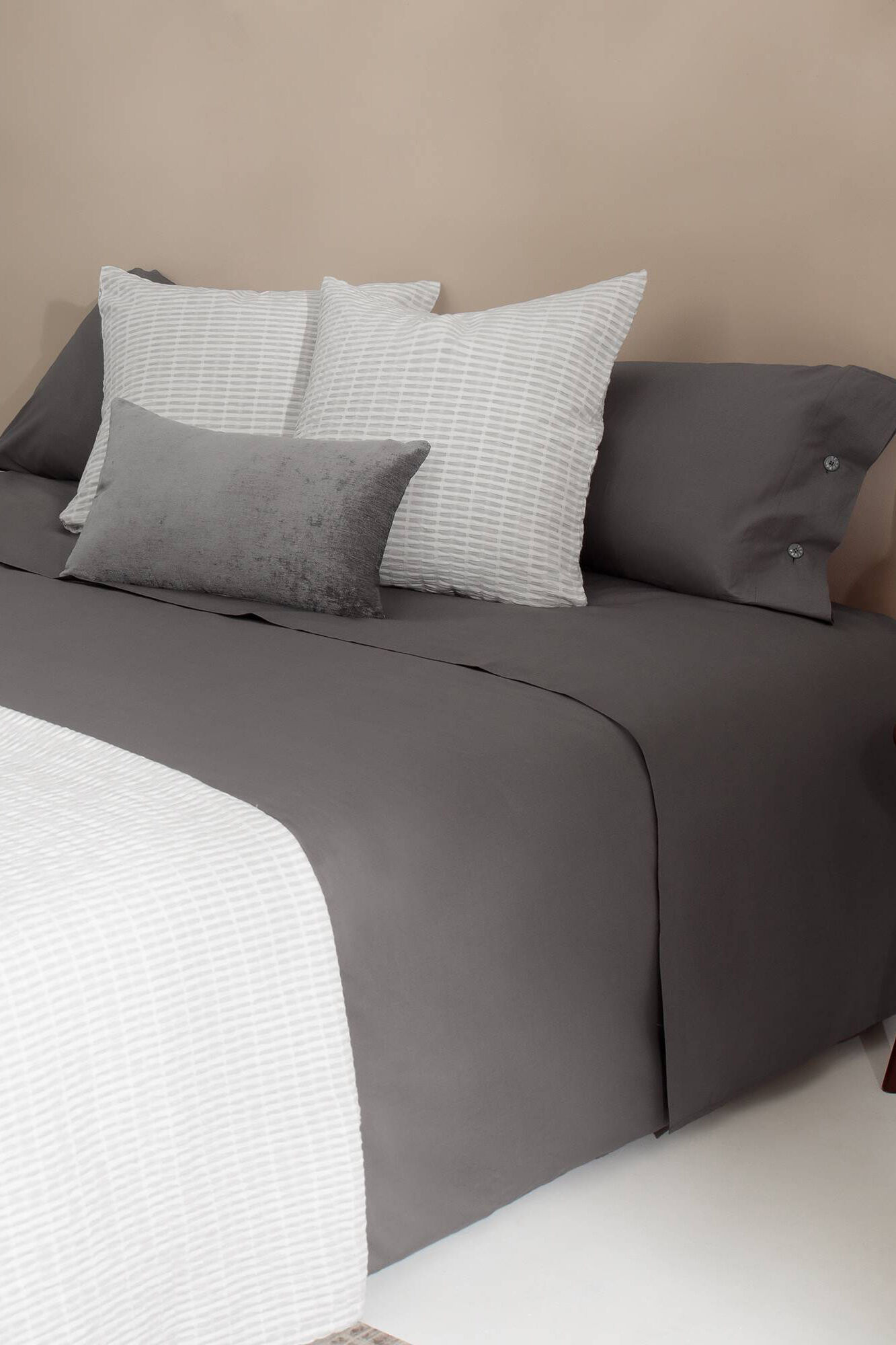 Textura Len&ccedil;ol algod&atilde;o org&acirc;nico. Cama 135-140 cm.