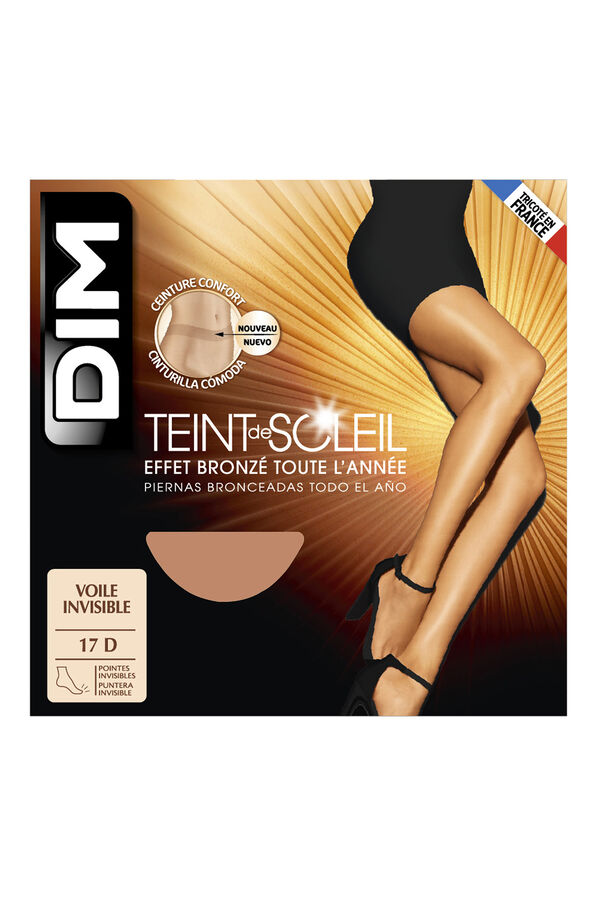 DIM Collant de verão Teint de Soleil transparente efeito natural cru