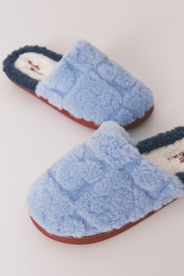 Women'secret Chinelos de quarto de banho com estampado do Mickey Azul azul