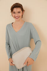 Women'secret Neceser grande logo beige marfil