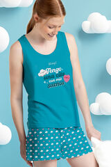 Mr. Wonderful Pijama curto mangas Eu tenho um Sr. Maravilhoso azul