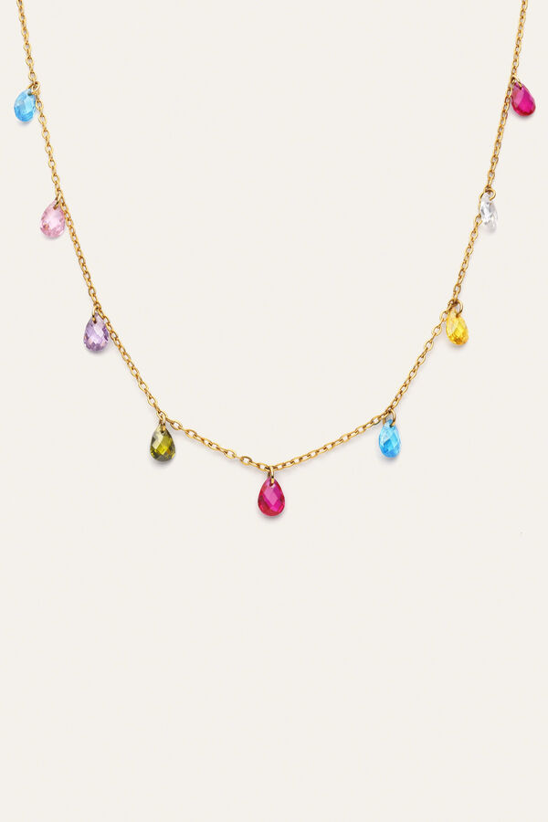 Singularu Xiqueta Meua Colors gold-plated steel necklace estampado