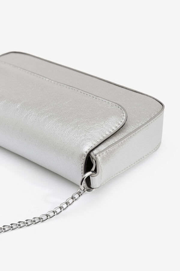 Vilanova Bolsa Metálica com Aba cinzento