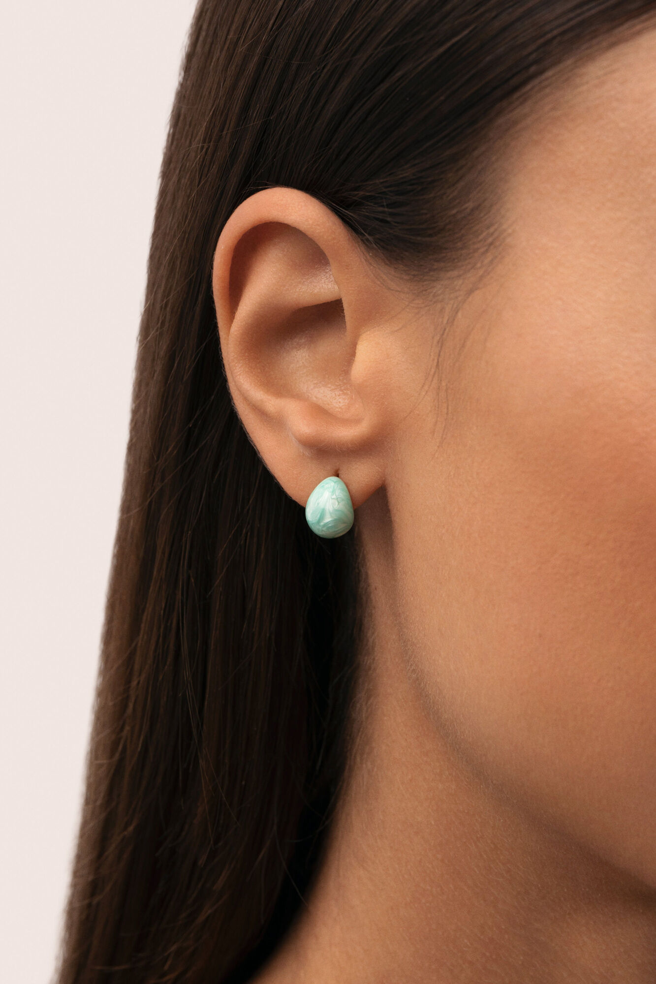 Singularu Pendientes Gota Enamel Alea Acero Ba&ntilde;o Oro