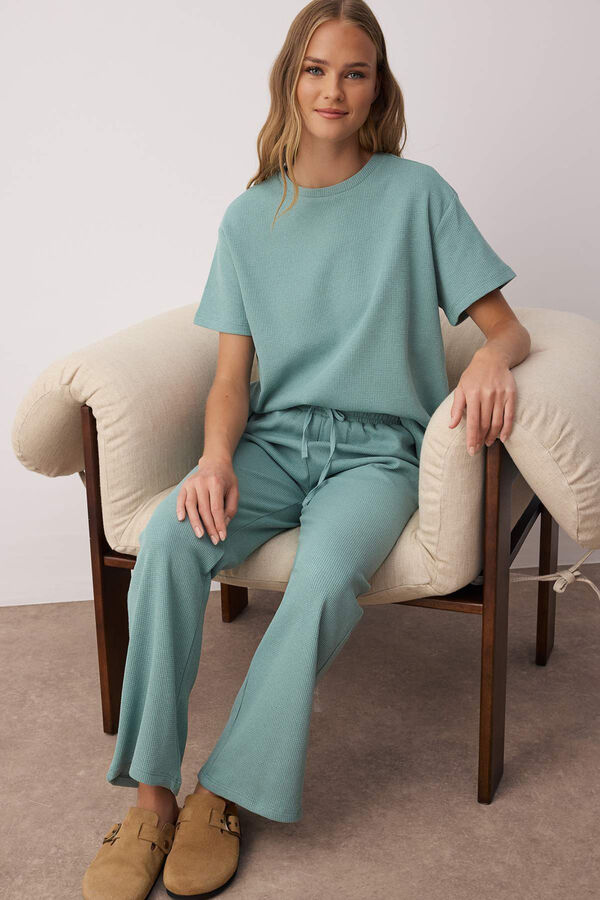 Trendyol Conjunto de roupa de estar em casa verde