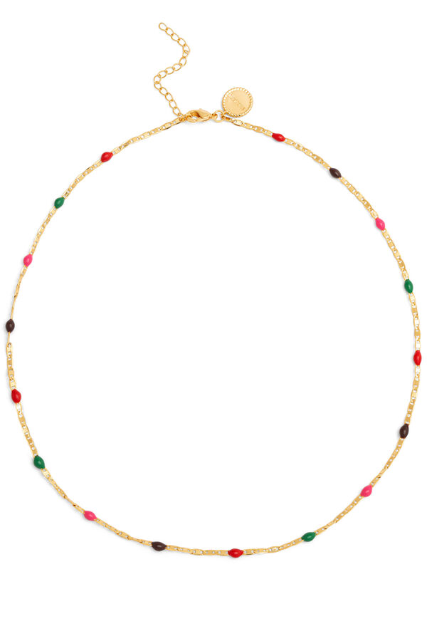 Singularu Collar Fine Enamel Miel Ba&ntilde;o Oro amarillo