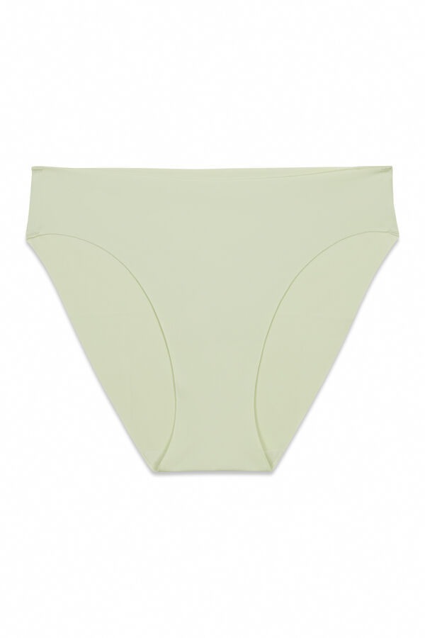 Women'secret Cuecas cl&aacute;ssicas sem costuras em microfibra verde verde