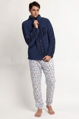 Admas Robe de homem Ski Club azul
