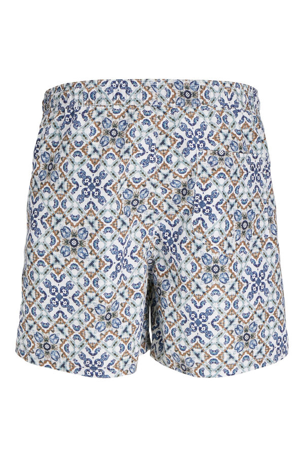 Jack & Jones Men's printed swim shorts white