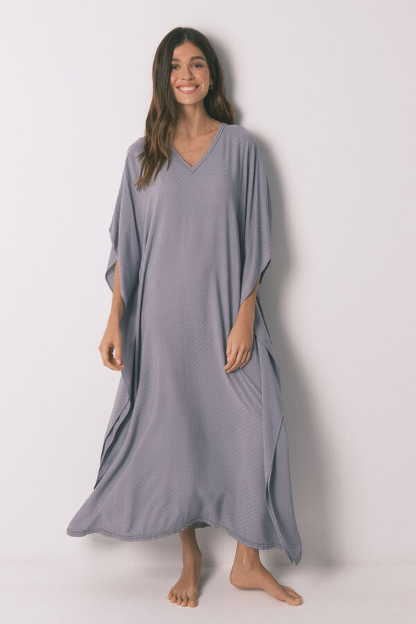 Women'secret Vestido caft&atilde; viscose cinzento cinzento