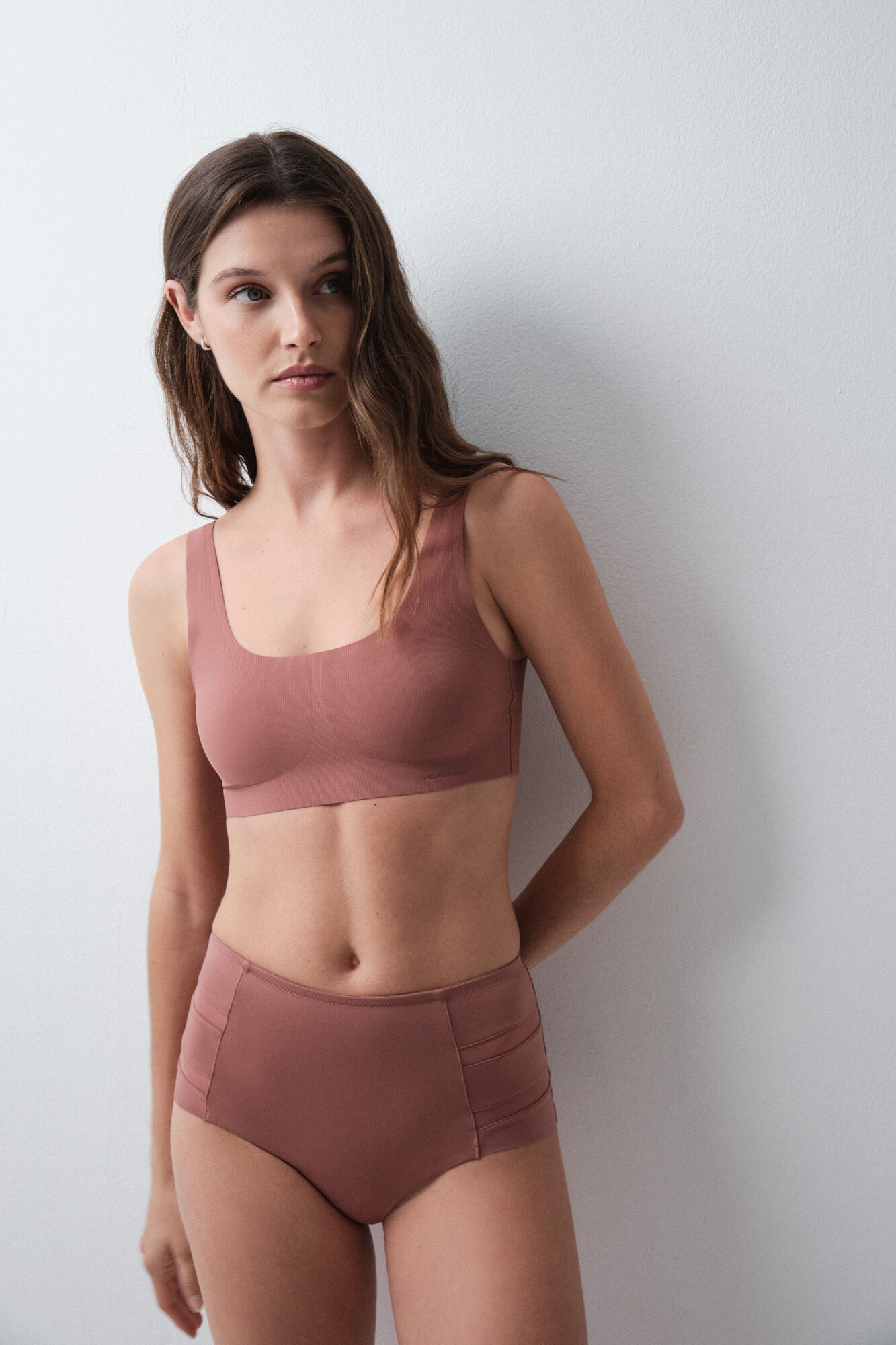Women'secret Cueca modeladora cintura alta rosa