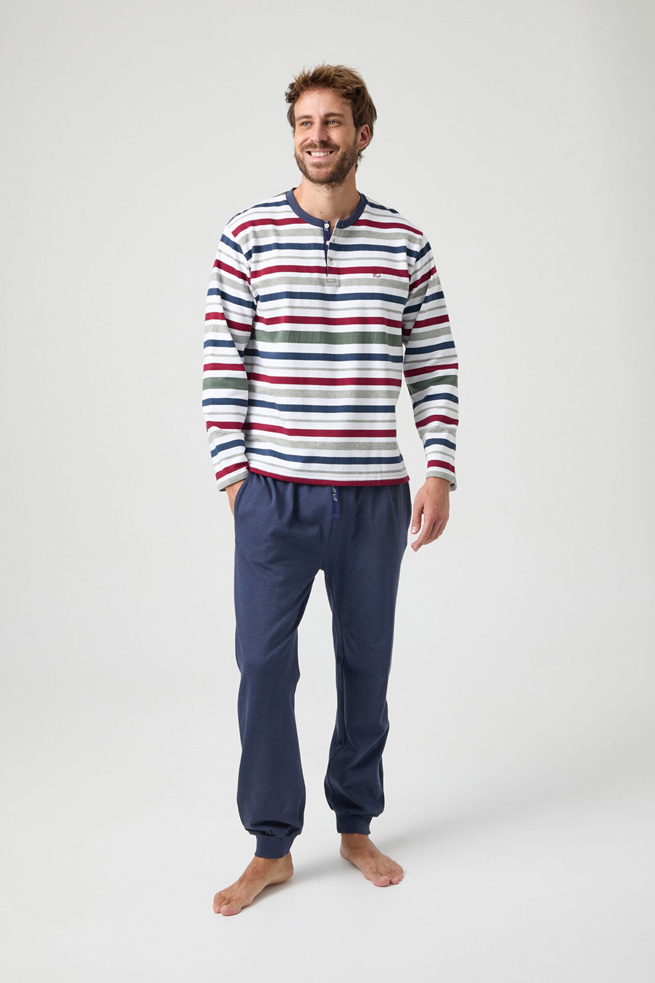 Kiff-Kiff Pijama de malha riscas multicolorida Kiff Kiff