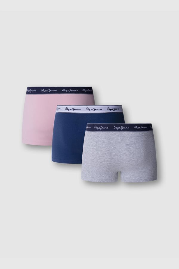 Pepe Jeans Pack 3 boxer lisos rosa