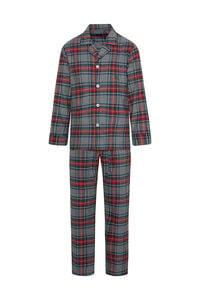Womensecret Pijama comprido homem xadrez escocês cinzento