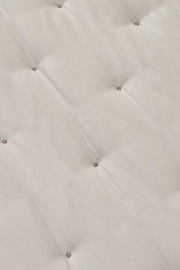 Textura Edredón liso reversible puntos gris