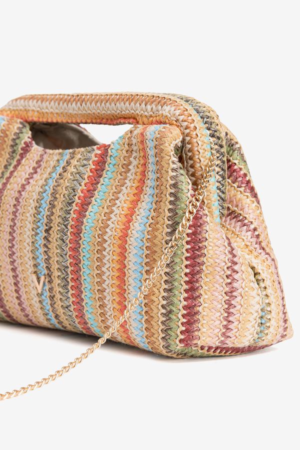 Vilanova Mala clutch com efeito palha &agrave;s riscas estampado