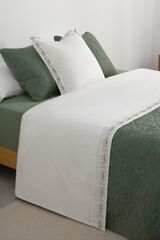Textura Len&ccedil;ol bordado branco