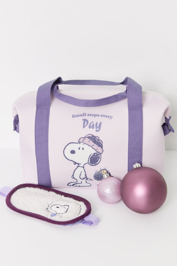 Womensecret Bolso viaje neopreno lila Snoopy azul