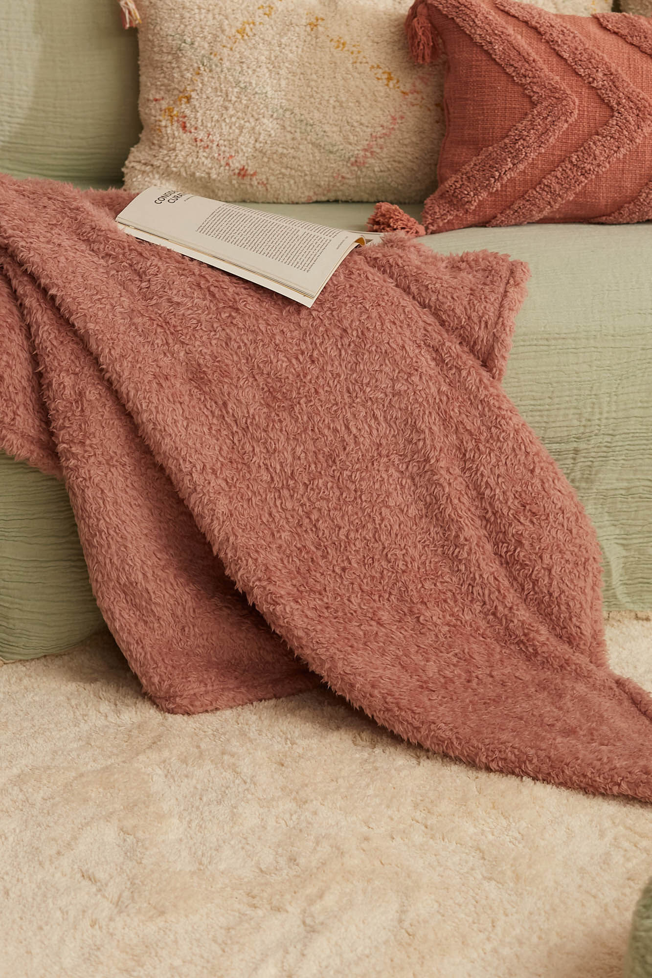 Calma House Xadrez rosa de pel&uacute;cia