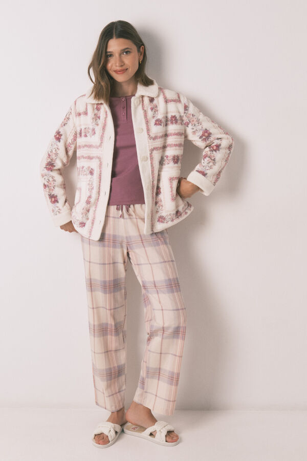 Women'secret Robe curto rosa de polar rosa