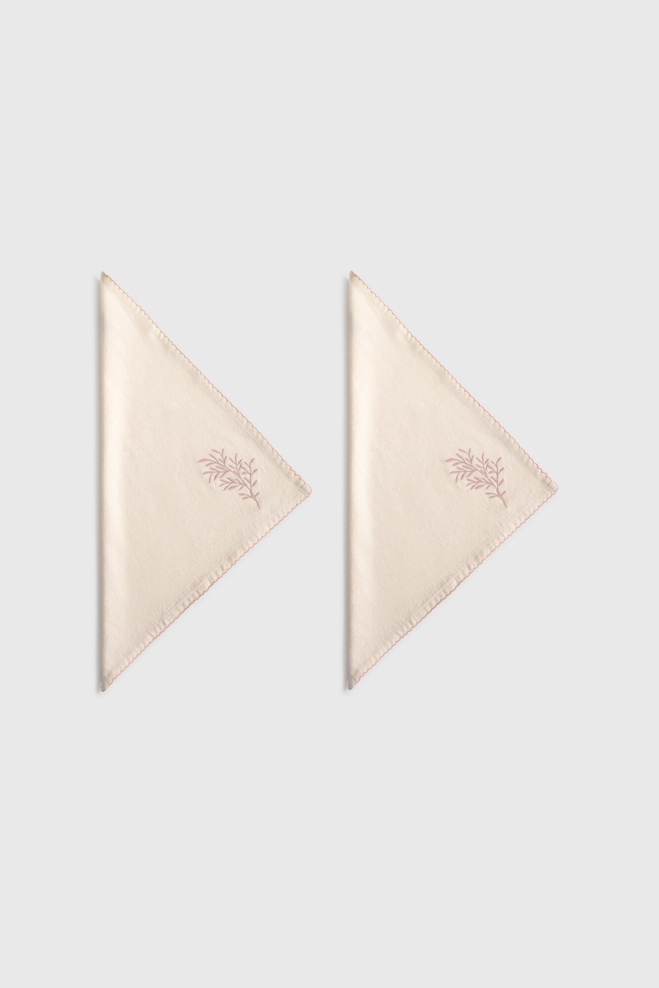 Textura Conjunto de dois guardanapos de algod&atilde;o