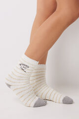 Women'secret Calcetines largos Hedwig pelo    blanco