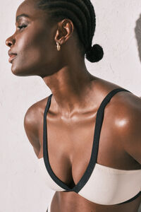 Women'secret Top biqu&iacute;ni triangular semi brilhante branco