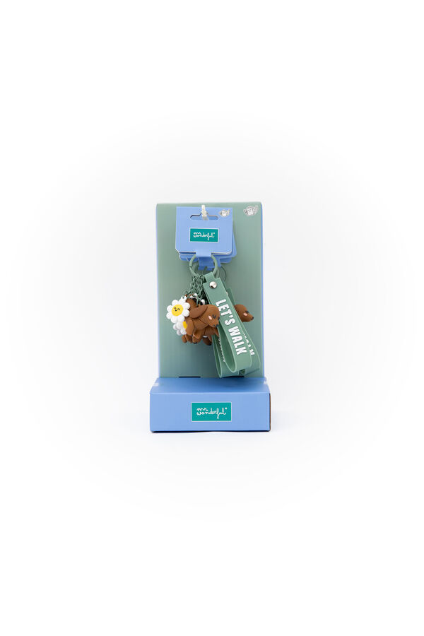 Mr. Wonderful Llavero con colgante Perro salchicha - Let&rsquo;s walk estampado