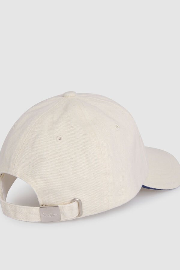 Pepe Jeans denim cap with embroidered logo beige