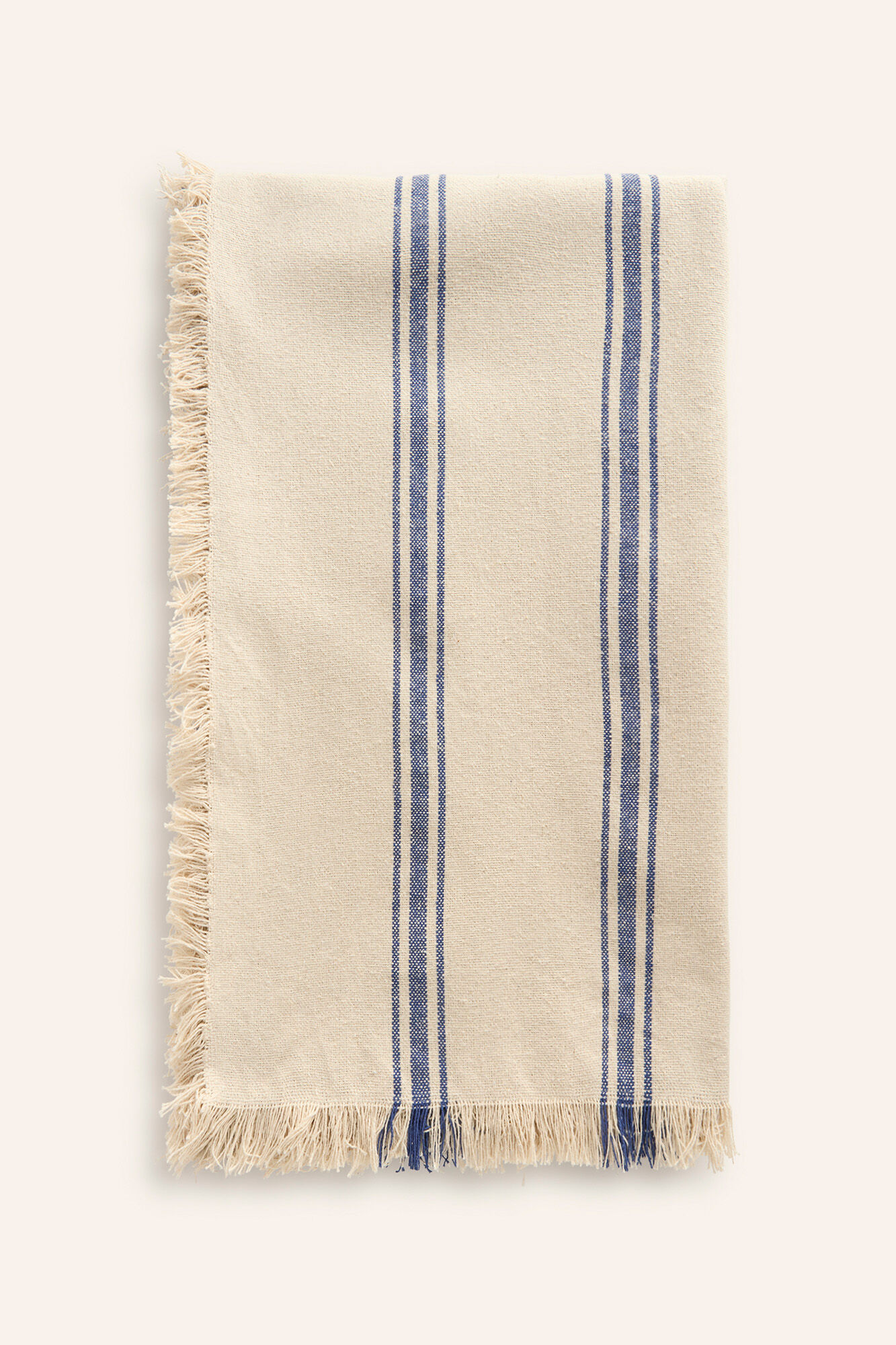 Calma House Colcha con raya tejida azul Bari 180x260