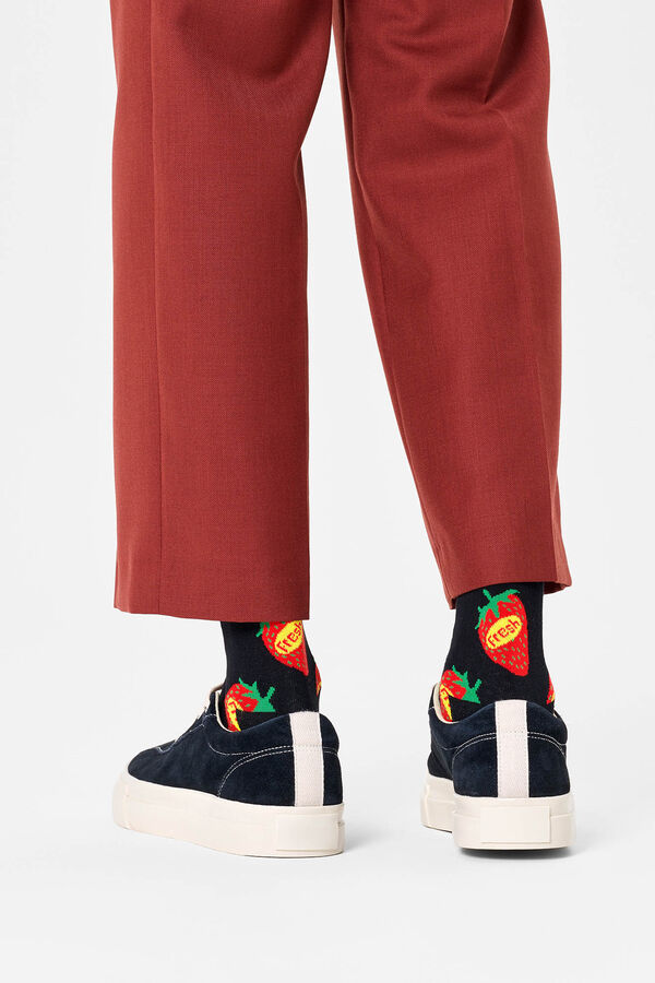 Happy Socks Strawberry Fresh Unisex Socks black
