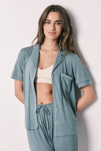 Women'secret Pijama camiseiro capri soft touch azul