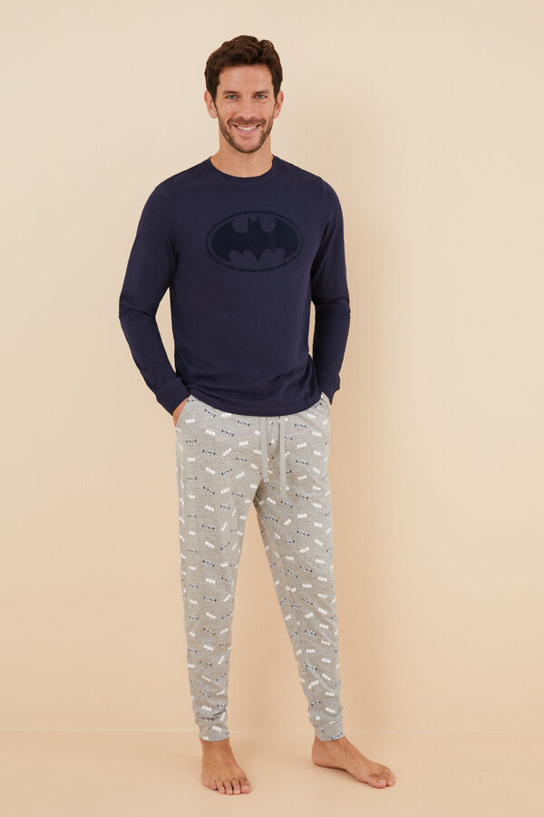 Pijama largo hombre 100% algodón Batman, Pijamas hombre
